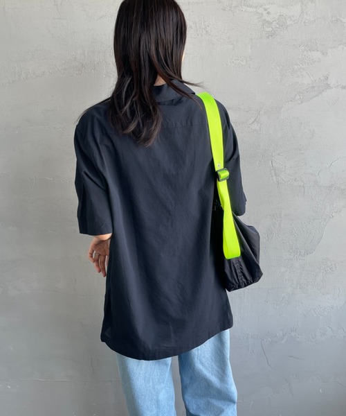 ブラウス シャツ 「FRED PERRY/フレッドペリー」 クレープコットン ショートスリーブオープンカラーシャツ レディース メンズ FRED PERRY ブラウス シャツ 「FRED PERRY/フレッドペリー