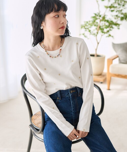 tシャツ ミニデイジー刺繍 ロンT レディース | FREAK'S STORE | 02