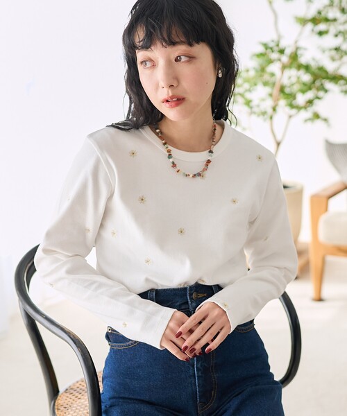 tシャツ ミニデイジー刺繍 ロンT レディース | FREAK'S STORE | 03