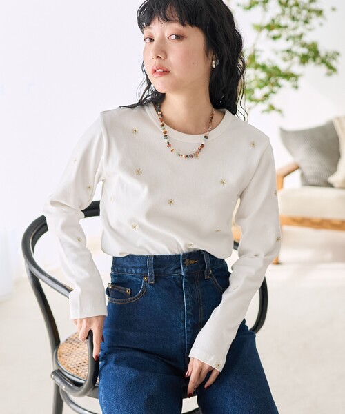 tシャツ ミニデイジー刺繍 ロンT レディース | FREAK'S STORE | 04
