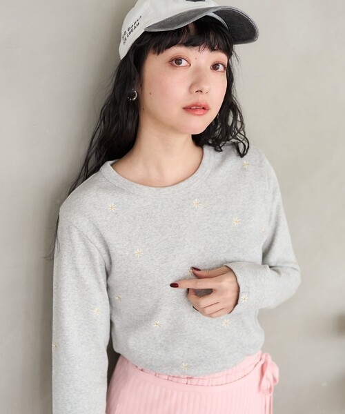 tシャツ ミニデイジー刺繍 ロンT レディース | FREAK'S STORE | 18