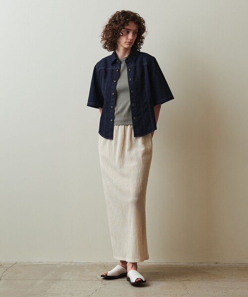 STEVEN ALAN スカート 「Steven Alan」クレープ チェック