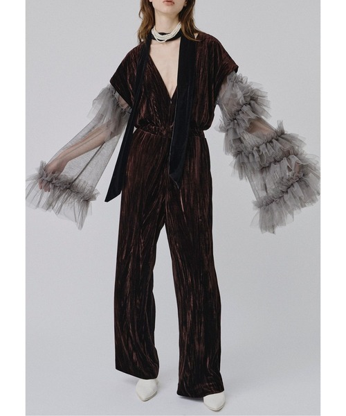 「LA BELLE ETUDE」 オーバーオール 0 グリーン レディース_画像2