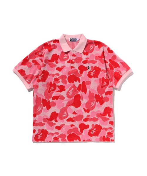 A BATHING APE ポロシャツ ABC CAMO PILE JACQUARD RELAXED FIT