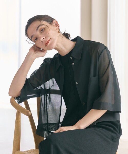 美品 beauty&youth ポリエステルオーガンジー シャツ UNITED ARROWS LTD. OUTLET｜ポリエステルオーガンジー シャツ