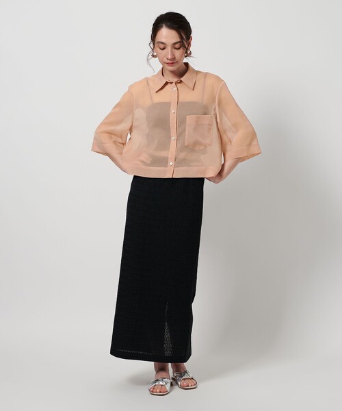 新品　BEAUTY&amp;YOUTH UNITED ARROWS オーガンジーシャツ BEAUTY＆YOUTH UNITED ARROWS ブラウス シャツ ポリエステル