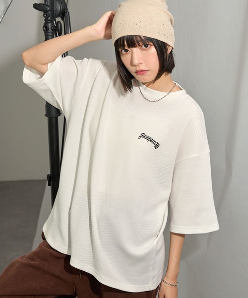 Snap club tシャツ 半袖 「Snap club」グラフィックラインストーン