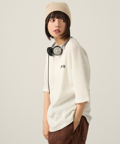 Snap club tシャツ 半袖 「Snap club」グラフィックラインストーン