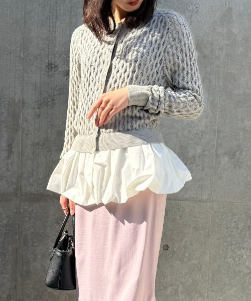 カーディガン taffeta balloon cardigan レディース HONEY MI カーディガン taffeta balloon cardigan レディース