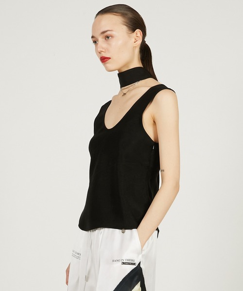 タンクトップ ノースリーブ スカーフサテンタンク / Scarf Satin Tank レディース PRANK PROJECT タンクトップ ノースリーブ スカーフサテンタンク