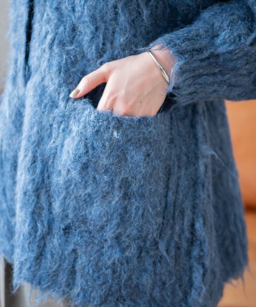 「WEGO」 ニットカーディガン FREE ダークグレー レディース_画像4