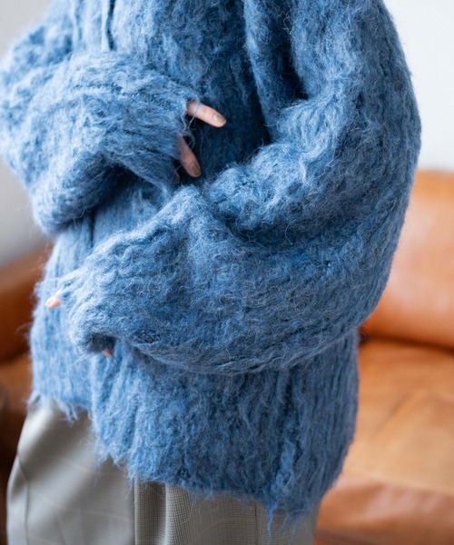 「WEGO」 ニットカーディガン FREE ダークグレー レディース_画像7