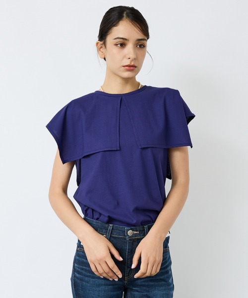 tシャツ 「Le Melange/ル・メランジュ」レイヤードデザインT/接触冷感「WEB限定」 レディース Rouge vif la cle tシャツ 「Le Melange/ル・メランジュ