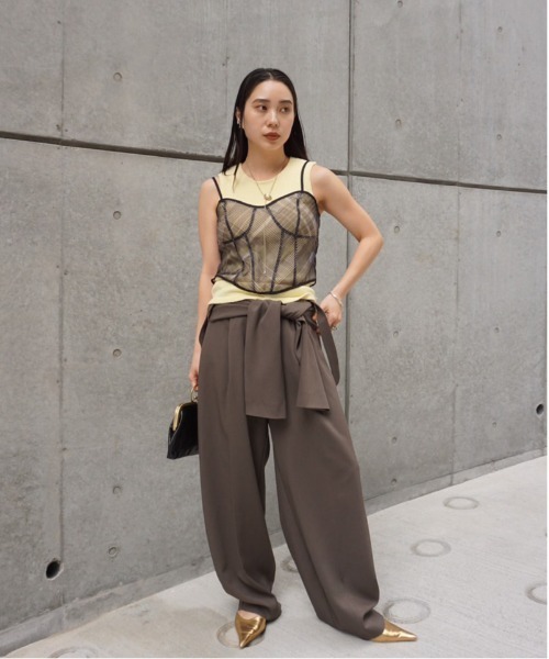 ✨web完売商品✨【amerivintage】2025SS プリプリタンクトップ LOOK