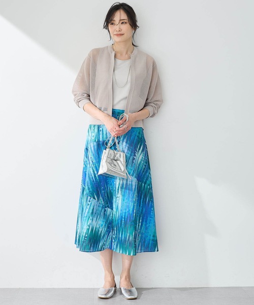 アルチビオ ２０２５春夏　青フリル　撥水スカート　美品 アルチビオ 2025春夏 青フリル 撥水スカート 美品