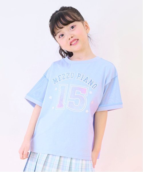 メゾピアノ　半袖Tシャツ　Ｌサイズ mezzo piano tシャツ ナンバリング 袖メッシュ半袖Tシャツ