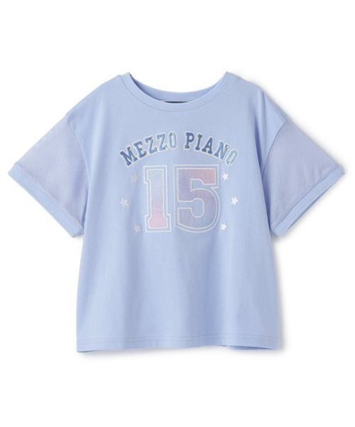 mezzo piano tシャツ ナンバリング 袖メッシュ半袖Tシャツ