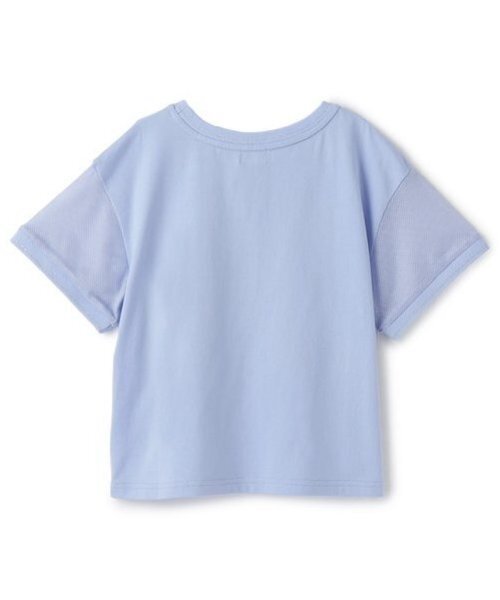 メゾピアノ新品新作タグ付きナンバリング　袖メッシュ半袖Tシャツ130 メゾピアノ新品新作タグ付きナンバリング 袖メッシュ半袖Tシャツ