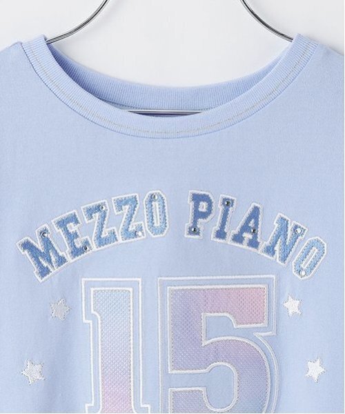 メゾピアノ新品新作タグ付きナンバリング　袖メッシュ半袖Tシャツ130 mezzo piano tシャツ ナンバリング 袖メッシュ半袖Tシャツ