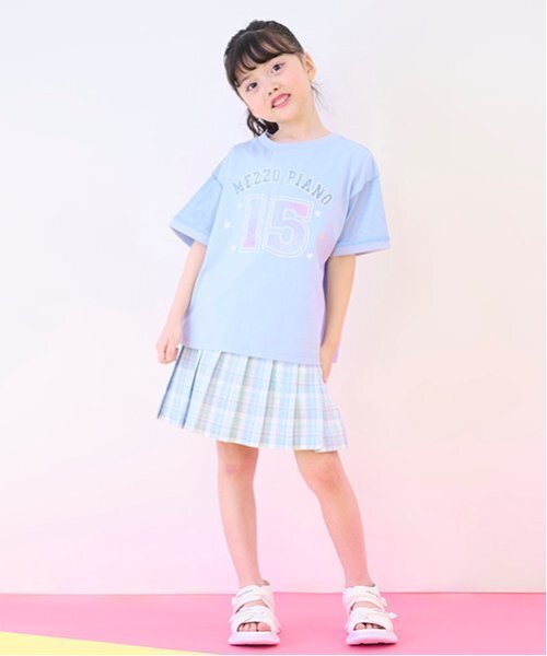 mezzo piano tシャツ ナンバリング 袖メッシュ半袖Tシャツ