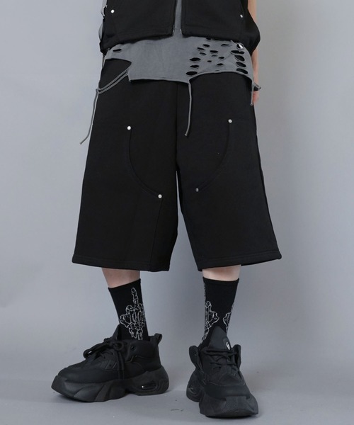 SPINNS（スピンズ） ハーフパンツ ワイドパンツ パンツ スウェット
