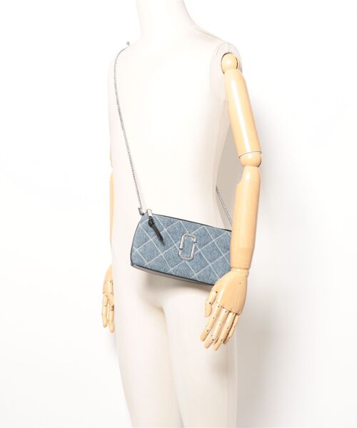[MARC JACOBS]キルテッド デニム デュアルチェーン ウォレット Marc Jacobs - キルテッド・デニム・デュアルチェーン