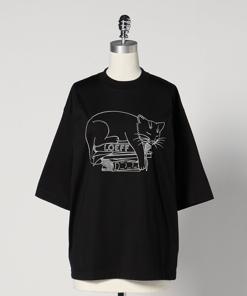 tシャツ 「LOEFF」スリーピング キャット Tシャツ UNISEX レディース メンズ