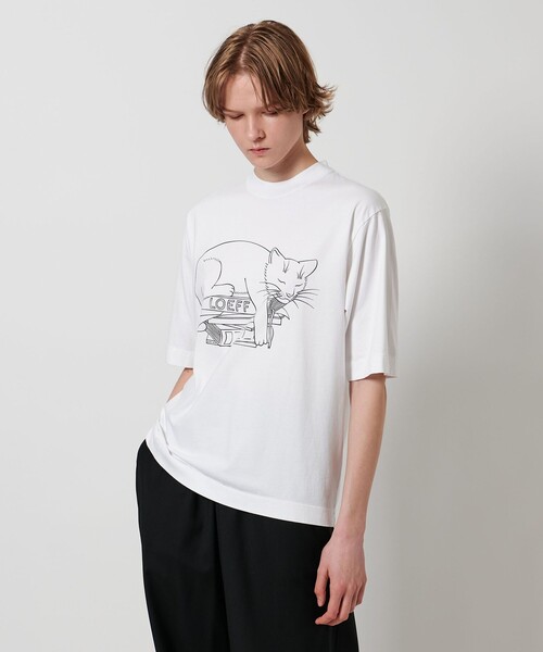 tシャツ 「UNISEX」スリーピーキャットTシャツ レディース メンズ LOEFF tシャツ 「LOEFF」スリーピング キャット Tシャツ UNISEX