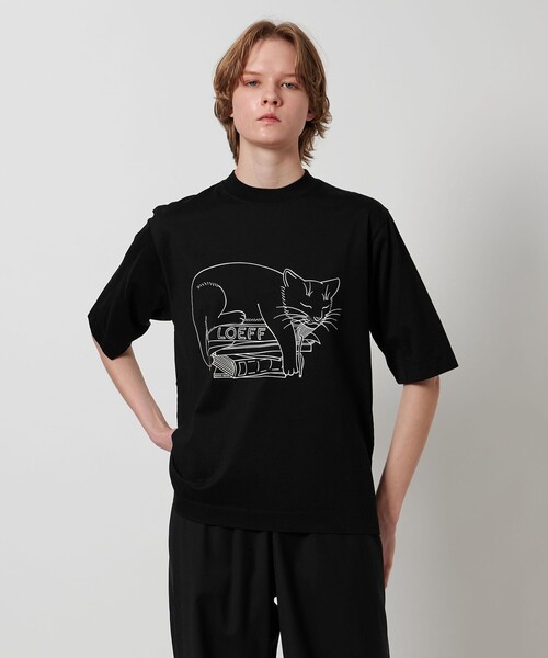 tシャツ 「LOEFF」スリーピング キャット Tシャツ UNISEX レディース メンズ LOEFF tシャツ 「LOEFF」スリーピング キャット Tシャツ UNISEX