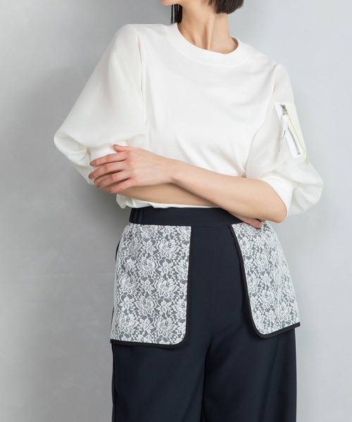 「MARECHAL TERRE」 半袖カットソー MEDIUM オフホワイト レディース