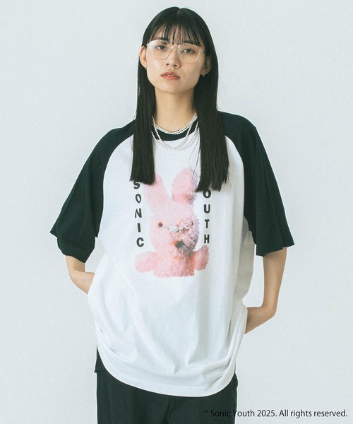 tシャツ (CREOLME)SONIC YOUTH RAGLAN TEE レディース