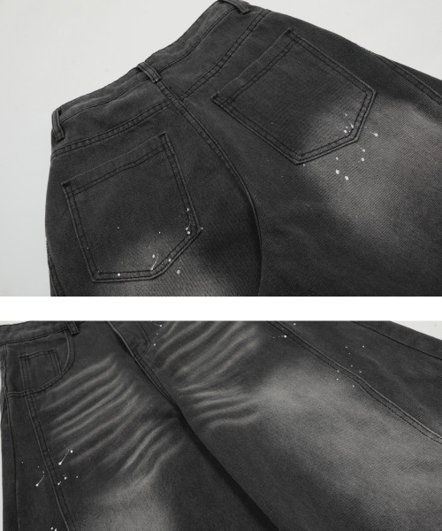mushwear ジーンズ インクジェットウォッシュカーブデニム