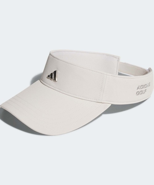 adidas（アディダス） サンバイザー 撥水 メタルロゴ バイザー「adidas