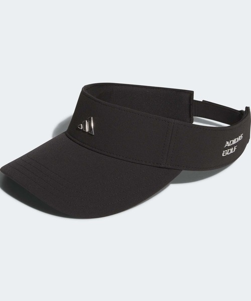 adidas サンバイザー 撥水 メタルロゴ バイザー「adidas Golf