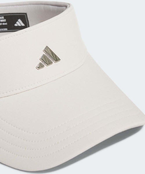 adidas（アディダス） サンバイザー 撥水 メタルロゴ バイザー「adidas