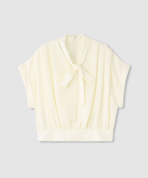 ◎allureville ボウディティールフレンチスリーブブラウス 20242013230_8c1c4895c1a84505a9