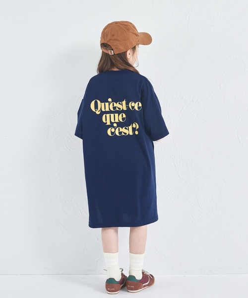 pairmanon ワンピース バックロゴ プリント Tシャツワンピース
