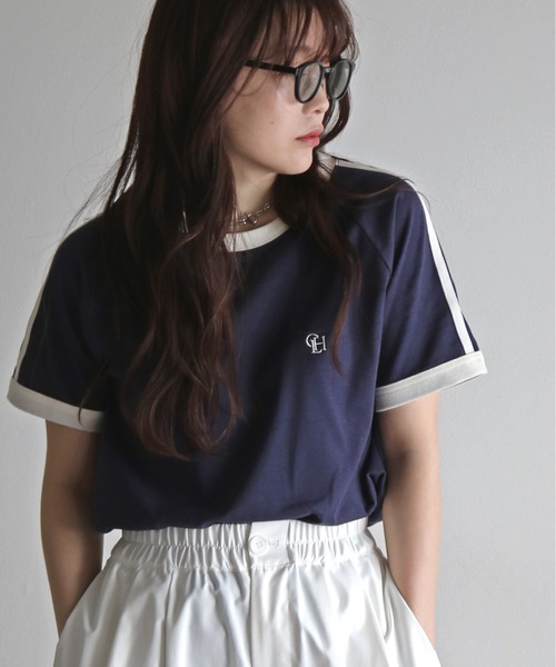 tシャツ サイドラインリンガーネックTシャツ レディース : ZOZOTOWN 