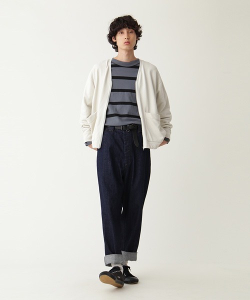 「MHL.」 長袖Tシャツ MEDIUM ブルー系その他4 メンズ