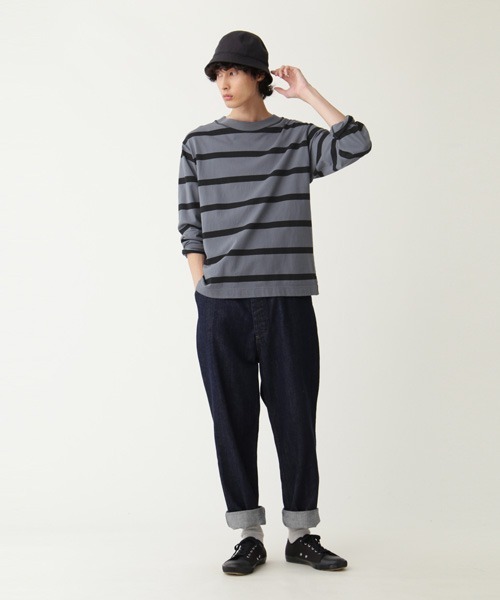 「MHL.」 長袖Tシャツ MEDIUM ブルー系その他4 メンズ