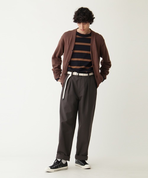 「MHL.」 長袖Tシャツ MEDIUM ブルー系その他4 メンズ