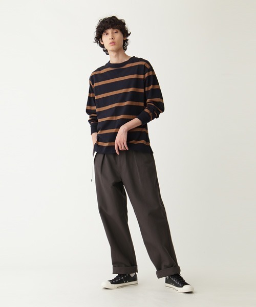 「MHL.」 長袖Tシャツ MEDIUM ブルー系その他4 メンズ