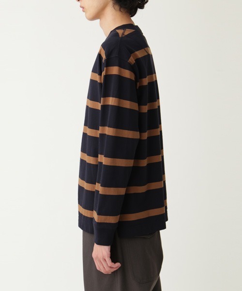 「MHL.」 長袖Tシャツ MEDIUM ブルー系その他4 メンズ
