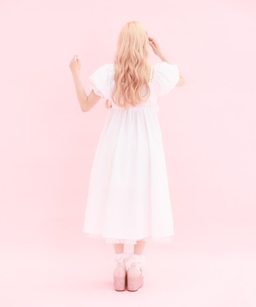 Fickle Bebe（フィクルベベ） ワンピース パフスリーブリボンサマー