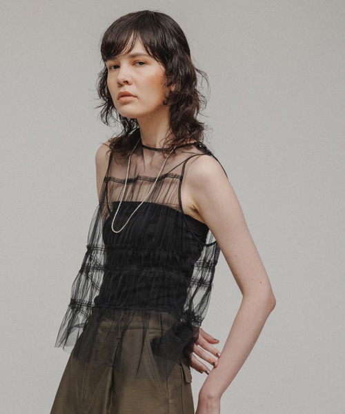 「M TO R」 半袖カットソー FREE ブラック レディース_画像7