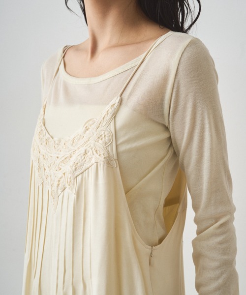 Loungedress（ラウンジドレス） オールインワン レースサテンキャミ