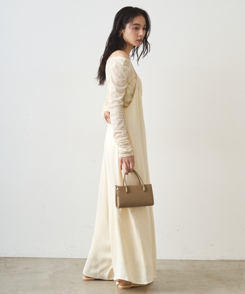 Loungedress（ラウンジドレス） オールインワン レースサテンキャミ