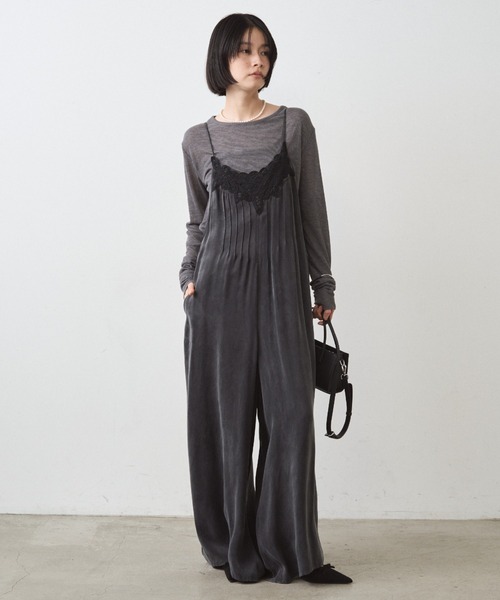 ラウンジドレス【20周年限定】ツイード オールインワン ブラック M LOUNGEDRESS（ラウンジドレス）の「ツイードオールインワン