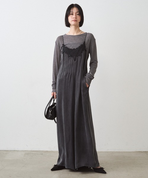 美品 LOUNGEDRESS ラウンジドレス デニムオールインワン S ブラック 中古・古着通販】Loungedress (ラウンジドレス) デニムオールインワン