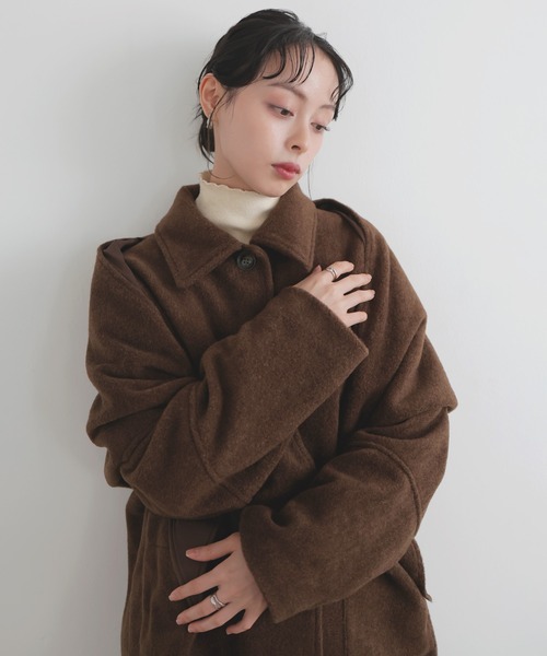 Km　STATE OF MIND ストールセットショートコート LIAN｜ストールセットウールライクコート | Rakuten Fashion(楽天